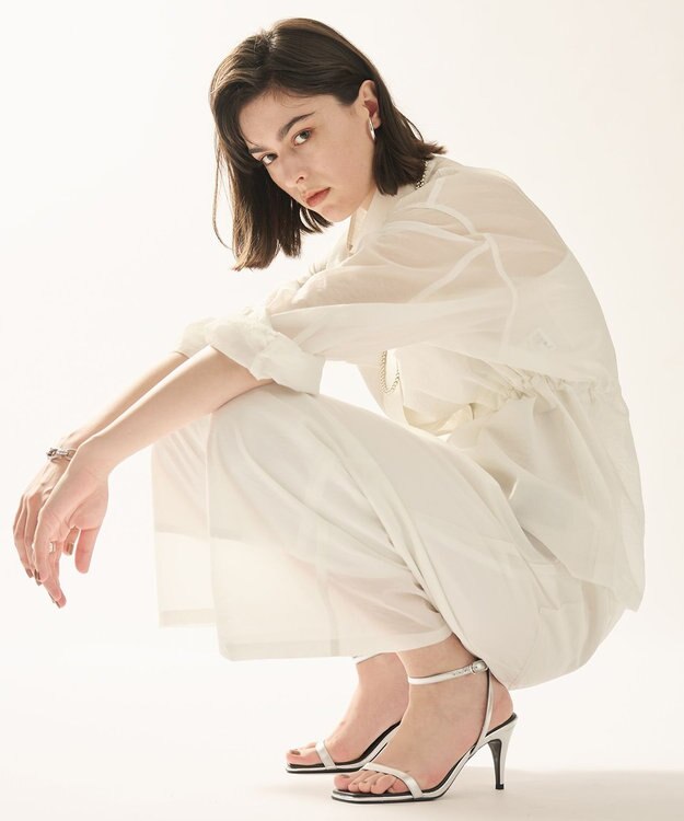 uncrave シアーオーガンジー ワイドパンツ オフ