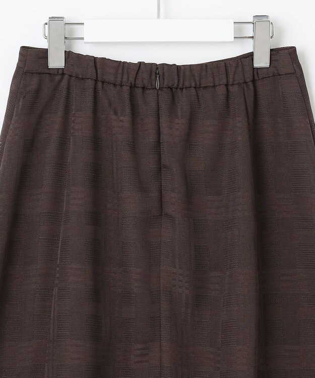 J.PRESS LADIES 【洗える】スラブカラミチェック スカート ブラウン系