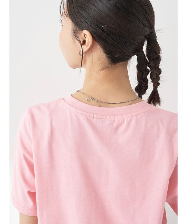 earth music&ecology ロゴソリッドミニマルＴシャツ Pink