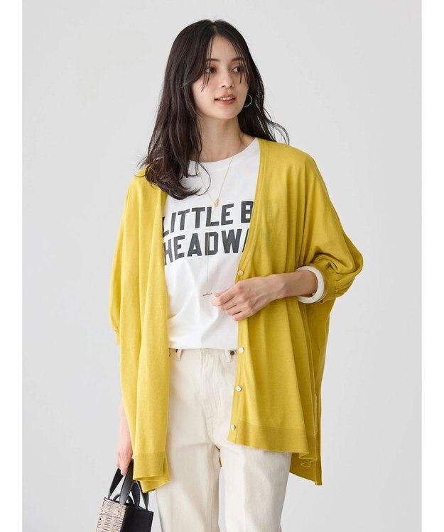 AMERICAN HOLIC ＵＶカットポンチョニットカーディガン Yellow