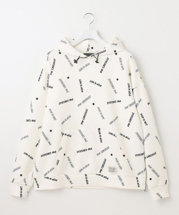 PW CIRCULUS 【 伸縮性あり 】【MEN】 LOGO  ネックウォーマー付フーディ ホワイト系5