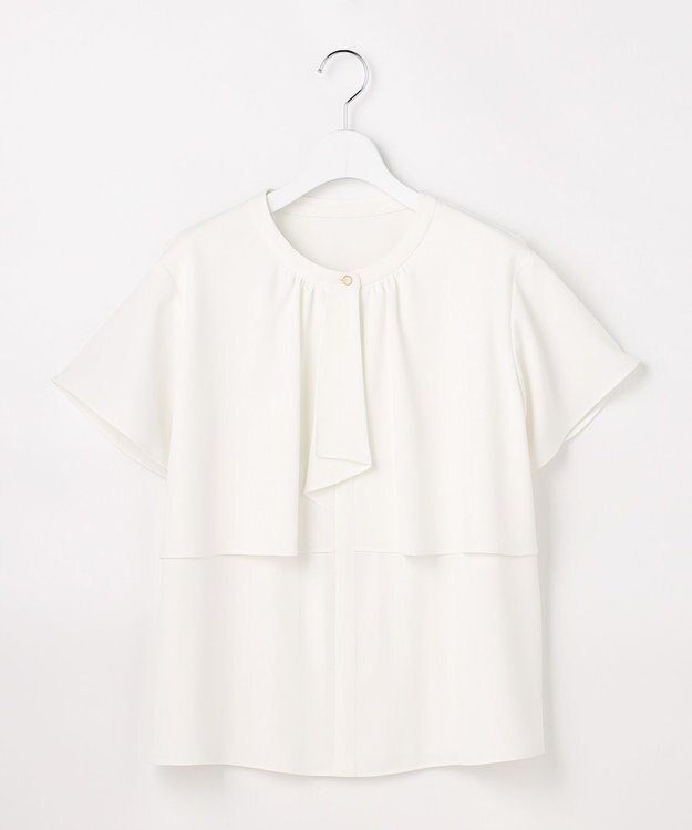 ANY SIS プリーツボウタイ ブラウス オフ