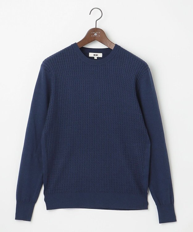 JOSEPH ABBOUD 【新色追加】チクチクしない SNOWYクルーネックニット ブルー系