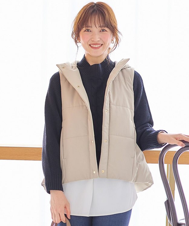 新品]SISE フードベスト HOODIE VEST ダウンベスト パッファー - アウター