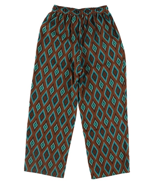 Green Parks アート柄イージーパンツ Brown