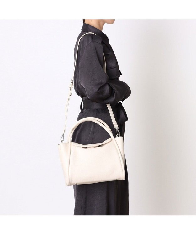 UNBILLION カシュカシュ cachecache / 通しハンドル2wayフラップトート アイボリー