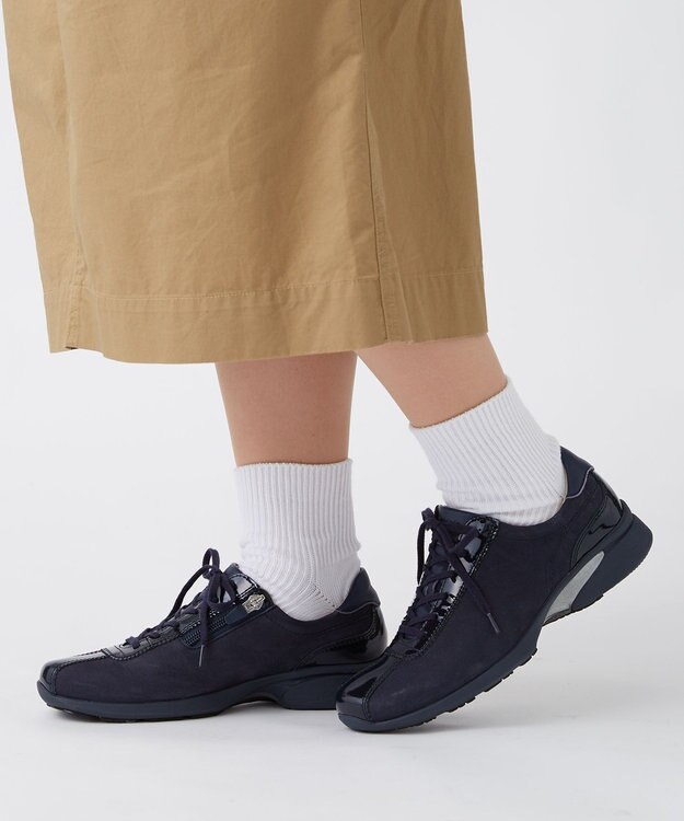 ASICS WALKING ペダラ レディース D  3.0CMヒール ブルー系