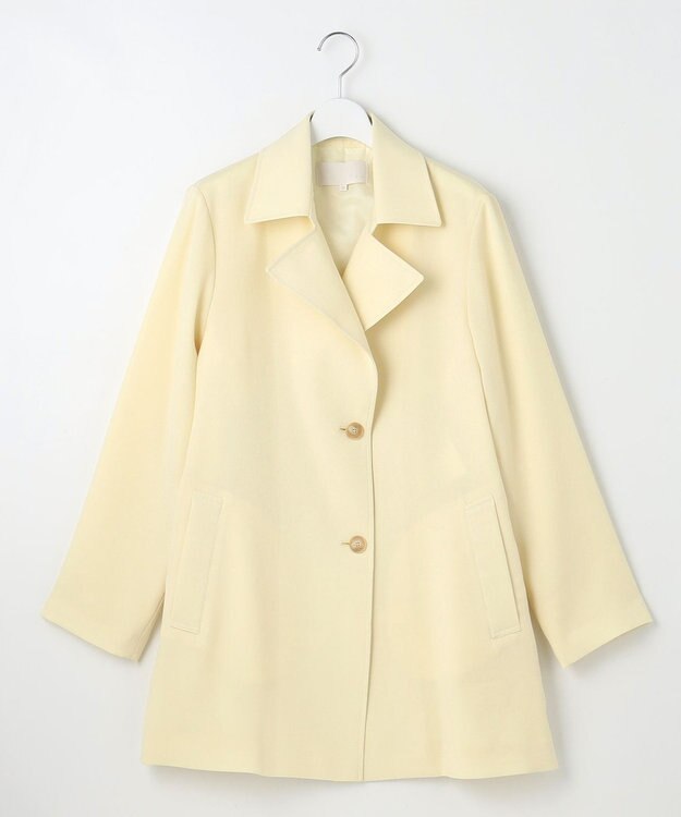 自由区 トロトレンチミドル丈 コート ライトイエロー系
