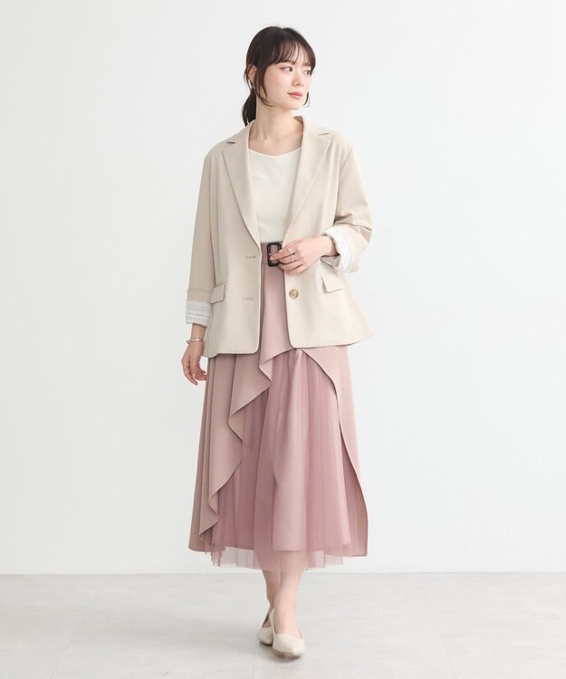 earth music&ecology シングルテーラードジャケット ベージュ