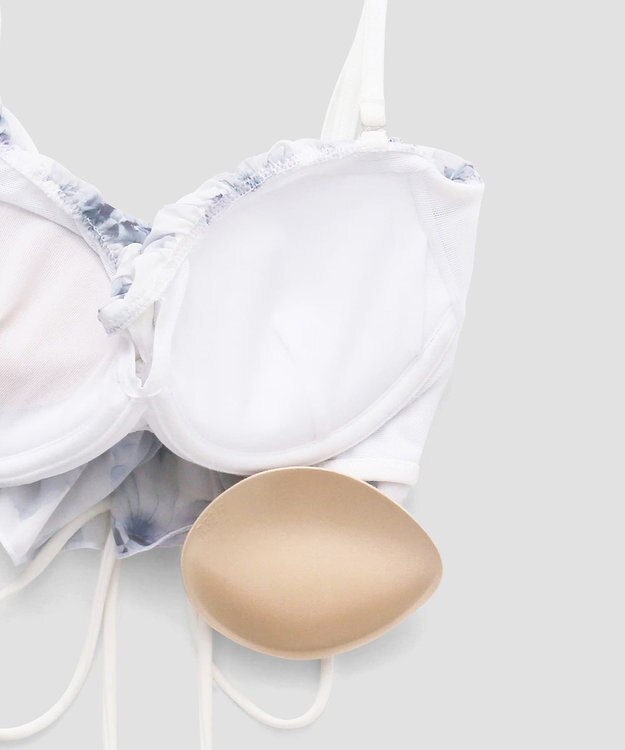 San-ai Resort（三愛水着楽園） 【SALE】軽い着け心地でしっかり盛れる【楽盛り水着】　ワイヤービキニ　7S・9M・11L　【San-ai Resort（サンアイリゾート）】 ホワイト×グレー