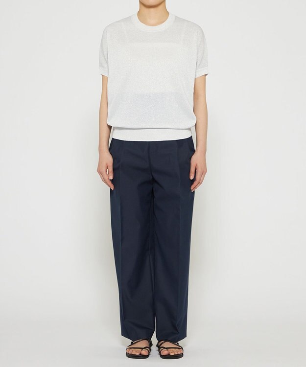 uncrave 【手洗い可】シアー ラメ ニットプルオーバー（uncrave STANDARD） シルバー