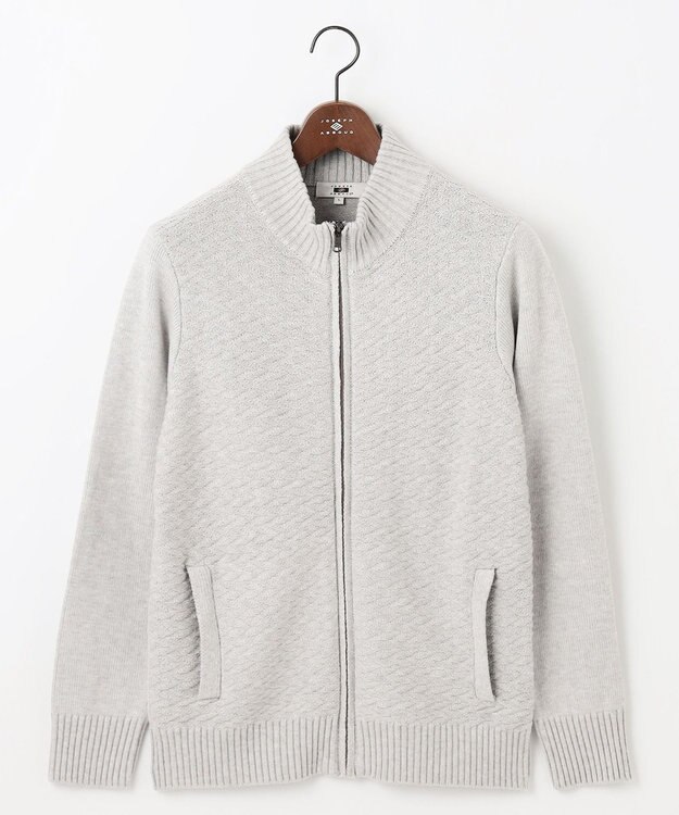 JOSEPH ABBOUD 【25SS・洗える】バルキーニット ブルゾン ライトグレー系