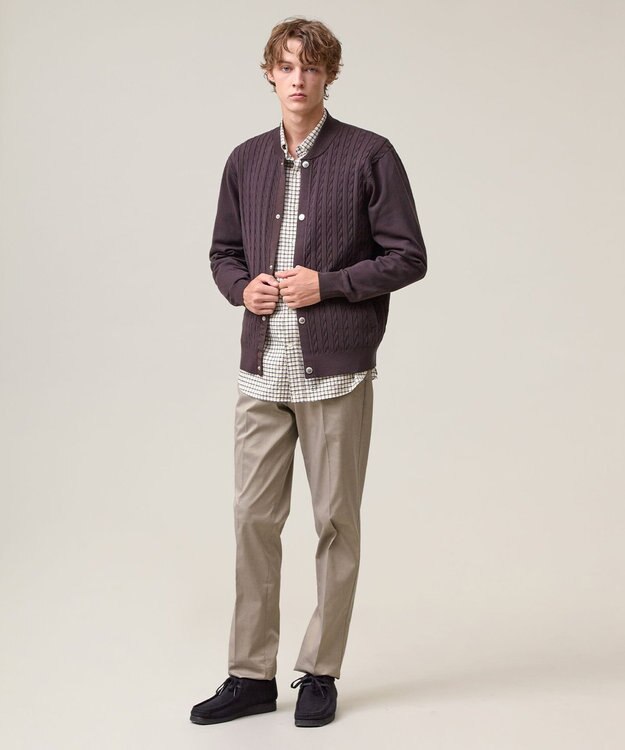 J.PRESS MEN 【ストレッチ / 洗える】ハイパワーシャンブレードビー パンツ ベージュ系