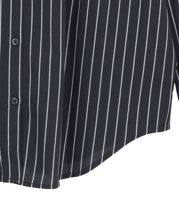 CRAFT STANDARD BOUTIQUE バックデザインレギュラーカラーシャツ Stripe Navy