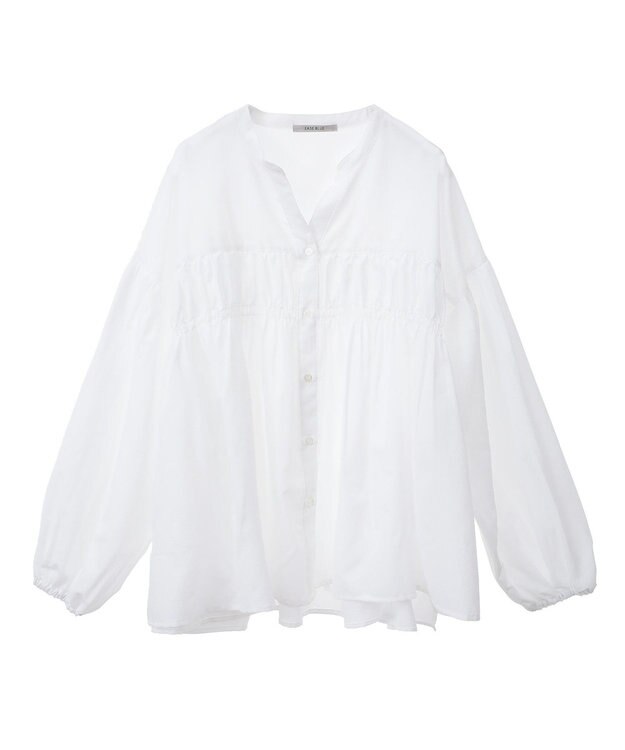 Green Parks シャーリングスキッパーシャツ Off White