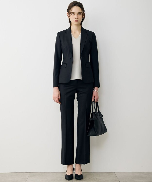 ICB 【新色追加・セットアップ対応】Bahariye セミフレアパンツ ネイビーストライプ系