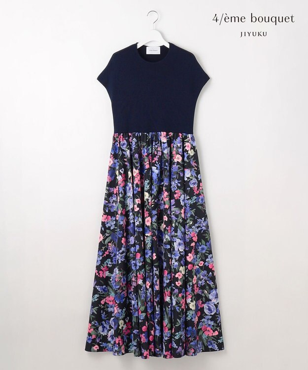 自由区 【カトリエムブーケ】Bouquet フラワーコンビドレス ブルーグレー系