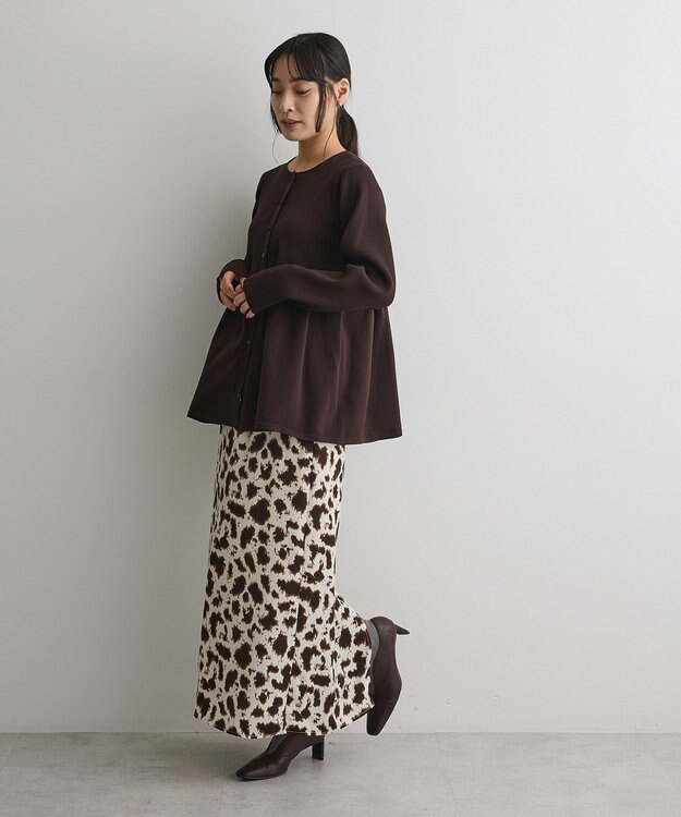 CRAFT STANDARD BOUTIQUE ポリエステルペプラムチュニック Brown