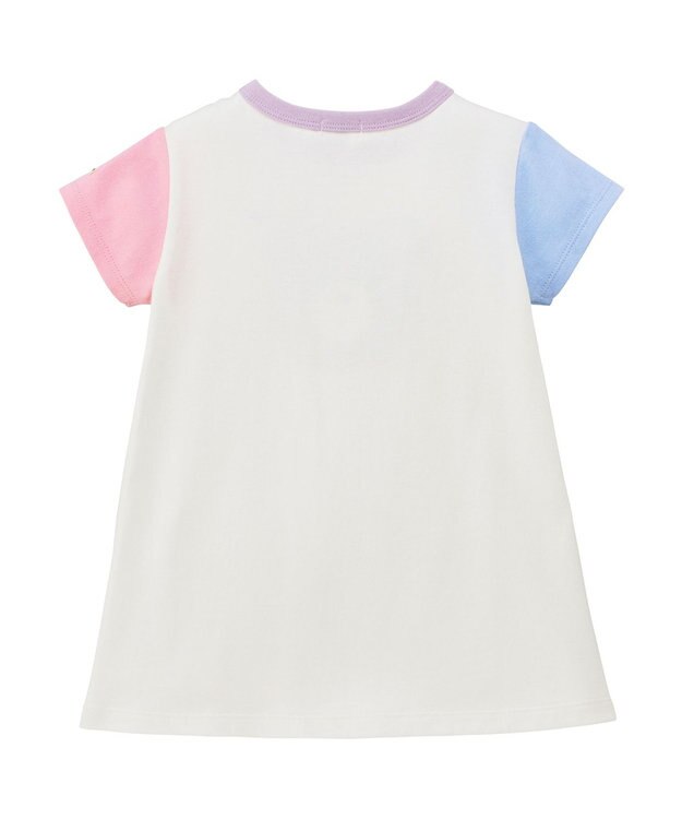 MIKI HOUSE HOT BISCUITS 【80-120cm】カラフルビーンズ フェイスプリント 半袖ワンピース マルチカラー