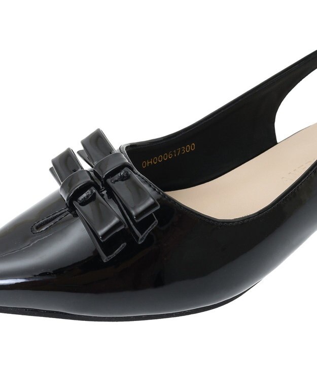 AMERICAN HOLIC ダブルリボンミュールサンダル Black