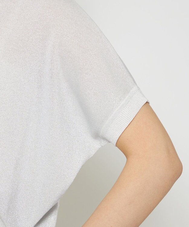 uncrave 【手洗い可】シアー ラメ ニットプルオーバー（uncrave STANDARD） シルバー