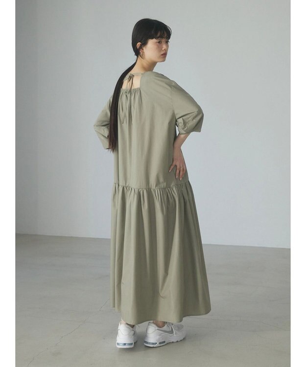Green Parks ａ．ボリューム切り替えワンピース Khaki
