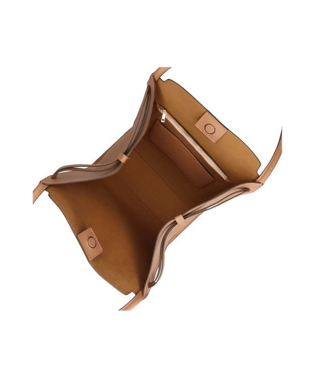 INTER-CHAUSSURES 【LORISTELLA】ソフトカーブ ハンドバッグミディアム キャメル