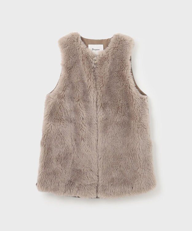 GRACE CONTINENTAL ウールボアコンビジレ ベージュ