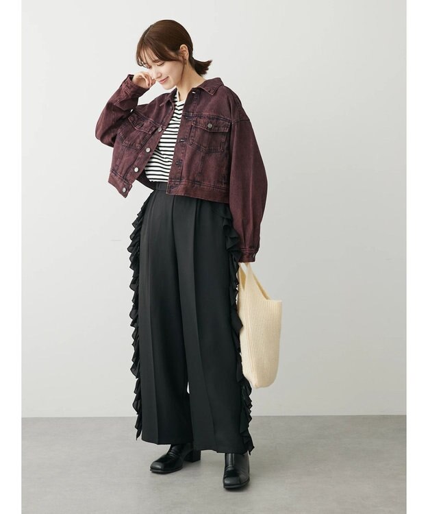 Green Parks ・ＳＵＧＡＲ　ＳＰＯＯＮ　カラーデニムＧジャン Red