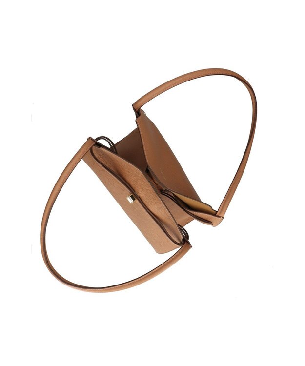 INTER-CHAUSSURES 【LORISTELLA】ソフトカーブ ハンドバッグミディアム キャメル