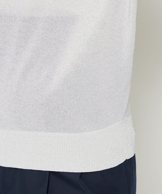 uncrave 【手洗い可】シアー ラメ ニットプルオーバー（uncrave STANDARD） シルバー