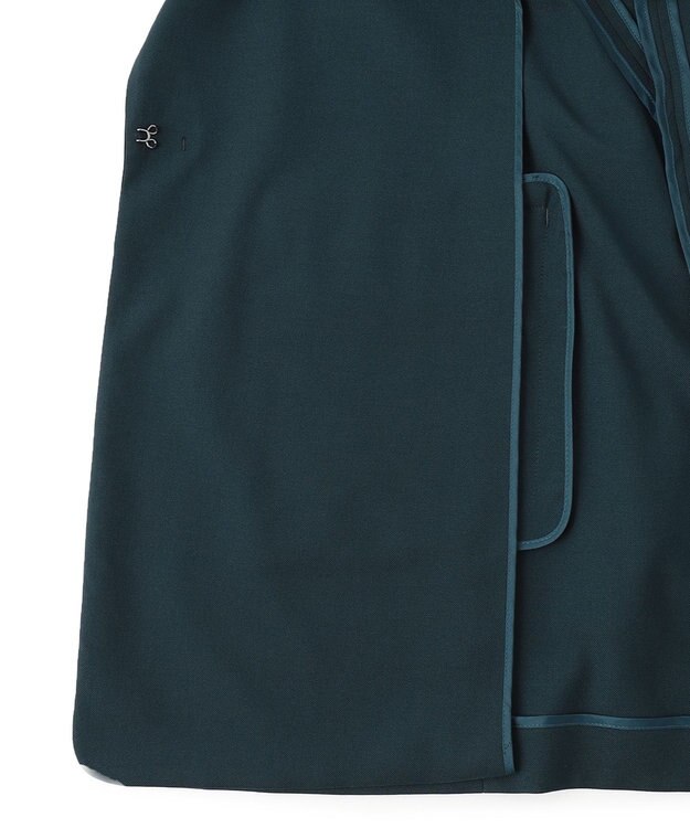 ICB 【洗える】 ウールマットウース ベルト付きジャケット パイングリーン系