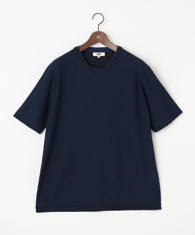 JOSEPH ABBOUD 【キングサイズ・軽い/洗える】クールスキンニット Ｔシャツ ネイビー系
