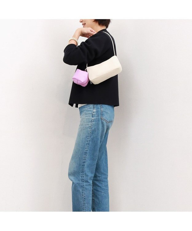 UNBILLION カシュカシュ cachecache / ミニキューブポーチ付きショルダー アイボリー