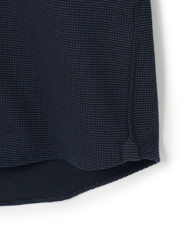 JOSEPH HOMME 【新素材】グリットタックジャージー　ウィングカラーシャツ ネイビー系