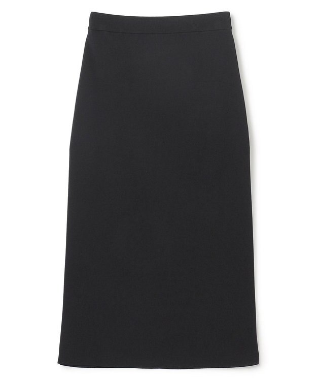 UNFILO L 【接触冷感/UVカット】スゴ機能美ニット Iラインスカート ブラック