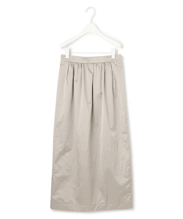 ICB メタリックナイロンサテン コクーンスカート トープ系