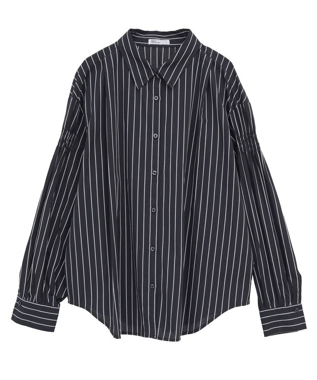 CRAFT STANDARD BOUTIQUE バックデザインレギュラーカラーシャツ Stripe Navy