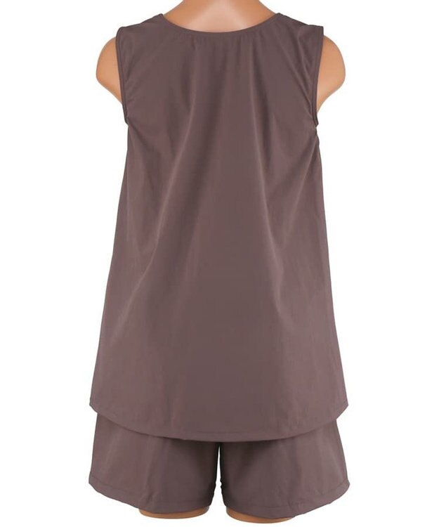 San-ai Resort（三愛水着楽園） 【カップ付きセット水着】タンキニ セット水着　無地【Ungrid（アングリッド）】 ブラウン