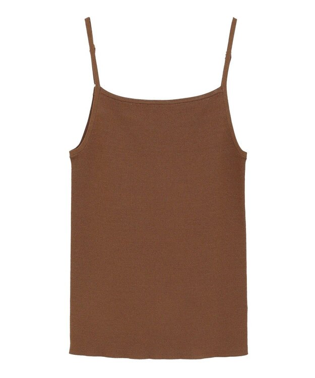 YECCA VECCA 【2点SET】キャミセット襟付きZIPカーディガン Camel