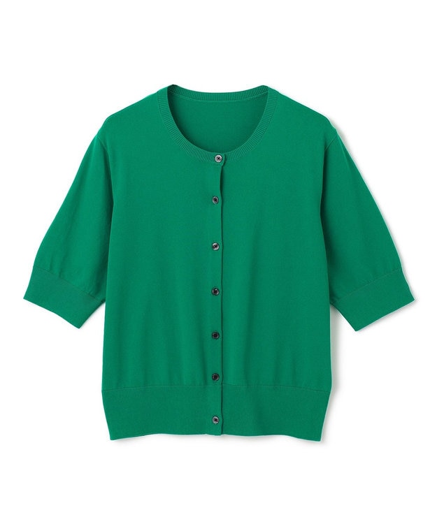 UNFILO L スゴ機能美 ハーフスリーブ カーディガン グリーン