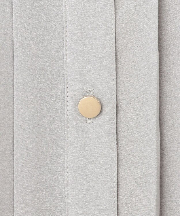 GRACE CONTINENTAL プリーツ配色ワンピース グレー