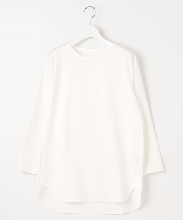 自由区 【XSサイズ～/洗える】ハイカウントインナー カットソー ホワイト系