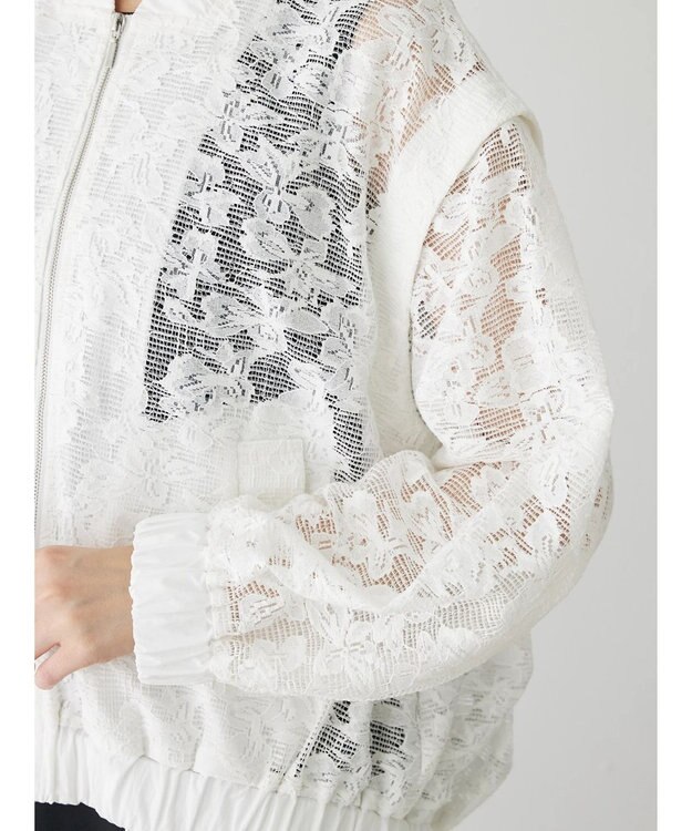 Green Parks ２ＷＡＹ　レースブルゾン Off White