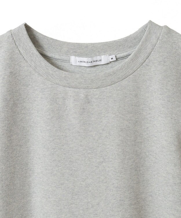 AMERICAN HOLIC ラメリブＴシャツ Silver