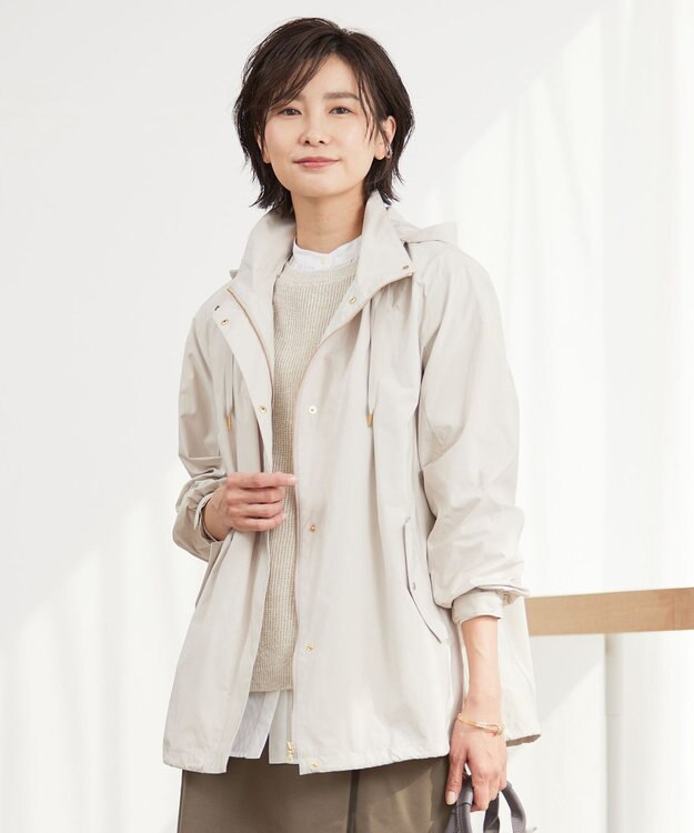 J.PRESS LADIES 【洗える・撥水】マイクロタフタ ブルゾン ライトグレー系