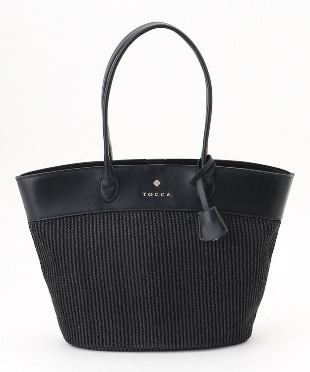 TOCCA 【A4サイズ対応】COLOR of AUBE BASKET かごバッグ オールブラック