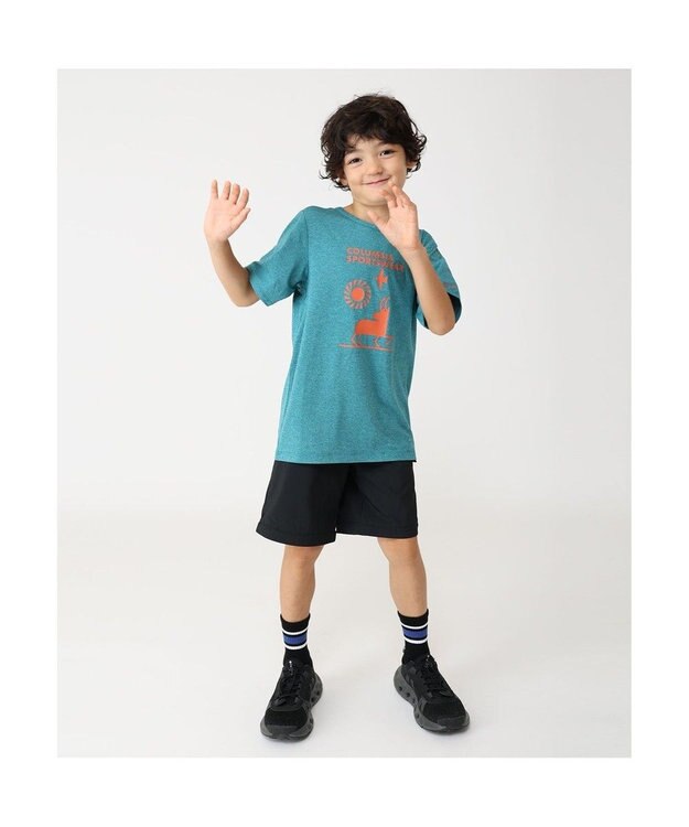 Columbia Columbia/ 【KIDS】テックトレイルショートスリーブグラフィックシャツ /コロンビア River Blue Heather、 Explore Outdoors