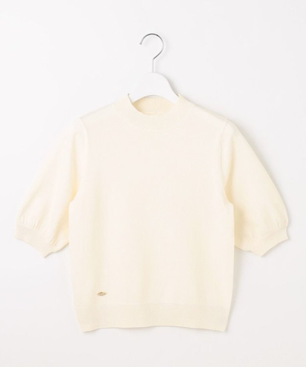 Feroux シャイニーハーフスリーブ ニット ホワイト系