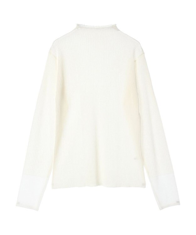 Green Parks AnriettMusee ラメ切替スリーブリブシアーニット Off White